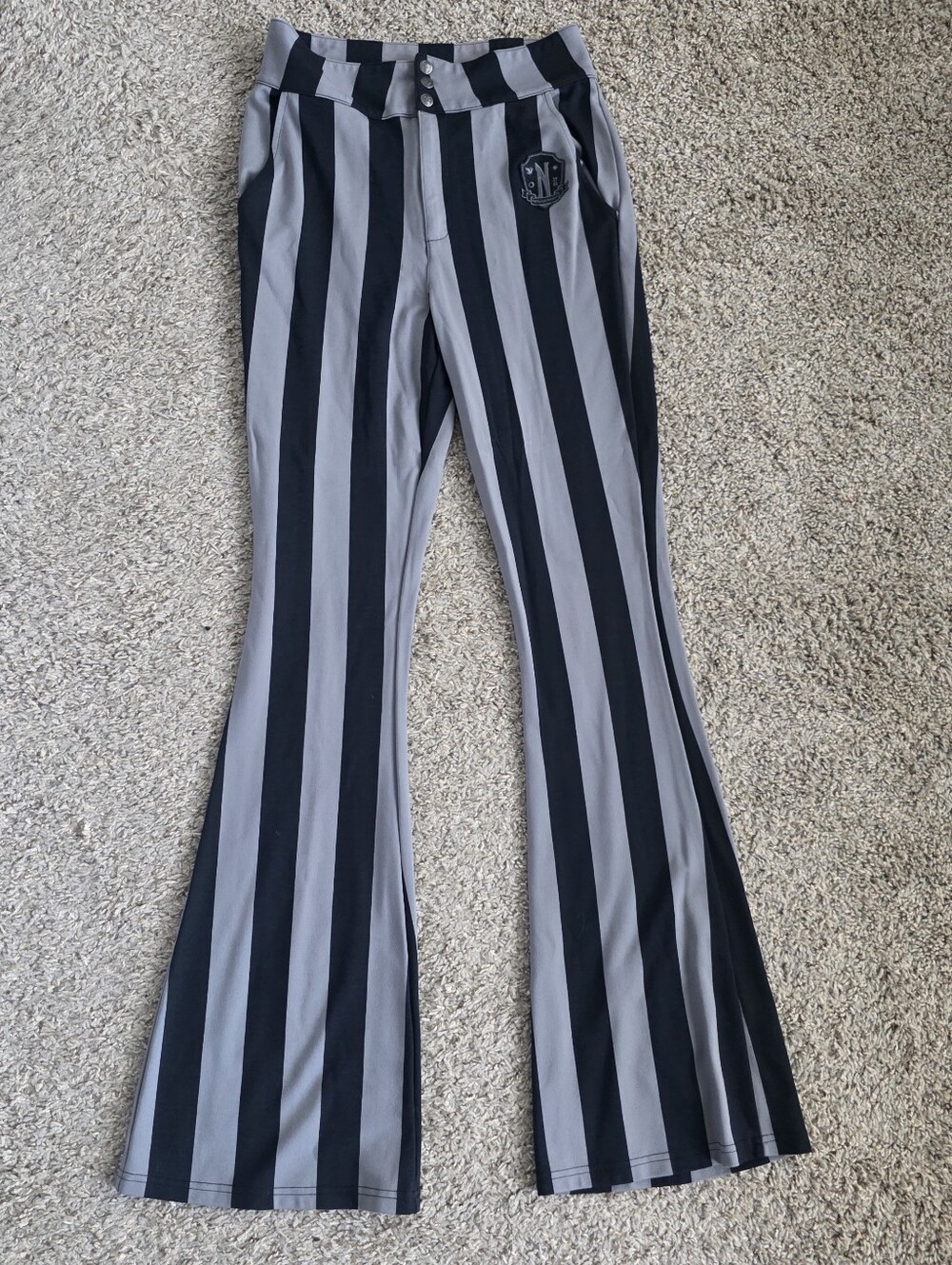 Killstar x Wednesday "Nightshades & Ravens" Bootcut Trousers Xl